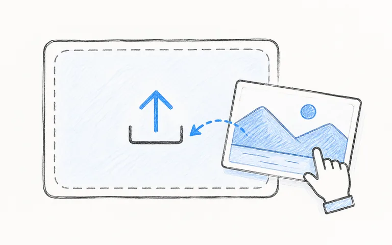 Drag and drop a JPG photo into the image resizer